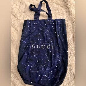 Gucci Holiday 2022 Navy Constellation Astrology Tote Bag GUC